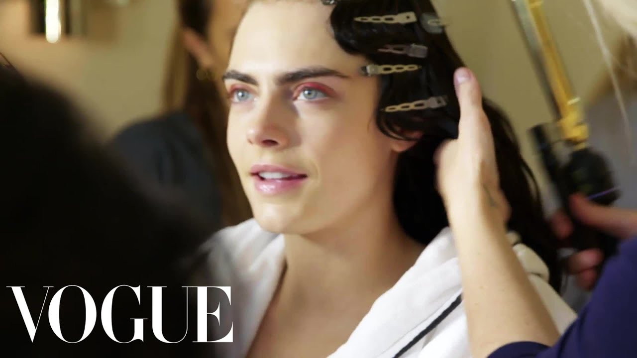 Cara Delevingne Gets Ready for the Met Gala