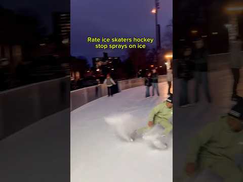Rate ice skaters hockey stop sprays #iceskating #hockey #figureskating #skating #skate