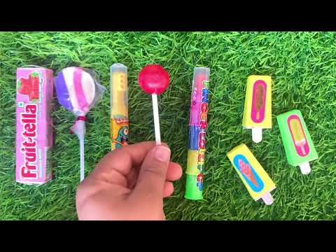 ASMR unpacking yummy chupa chup lollipop treats