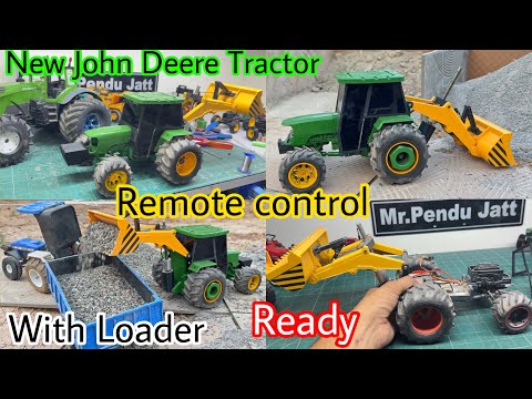 Diy remote control new john Deere tractor with Loader testing ready for working in my mini City