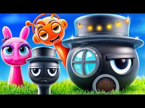 Desafio Incredibox Sprunki! Construímos Uma Casa Para BLACK De Sprunki! Sprunki Na Vida Real!