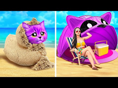 Catnap at the Beach?! *Viral Summer Gadgets and Hacks*