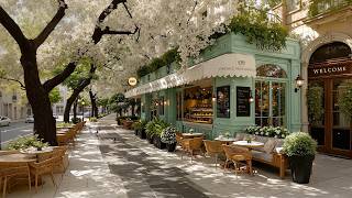 Happy & Warm Morning Jazz at an Elegant Bakery Café on a Spring Street 🌸Soft Jazz for Peaceful Start