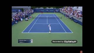 ROBERTO BAUTISTA AGUT TAKES FIRST AND SECOND SET AGAINST DUSTIN BROWN  US OPEN 2017