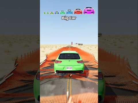 Can 50 Safety Mesh Stop Big And Small Cars? #shorts | BeamNG.Drive