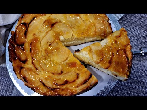 TARTA DE MANZANA Y QUESO receta fácil