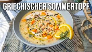 Griechische Kritharaki-Suppe - schnell und einfach 🍋✨