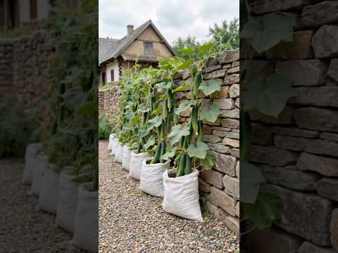 From Simple Grow Bags to a Wall of Cucumbers๐ฅ #shorts #cucumber #gardening