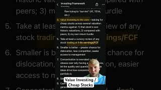 Investing Framework (Pt 3) — value investing