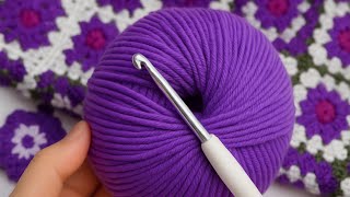 This Crochet Granny Square consisting of 4 rounds looks very stylish. New crochet