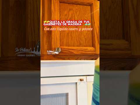 QUITA LA GRASA DE TUSGABINETES DE MADERACon este líquido casero y potente #deepcleaning #tips