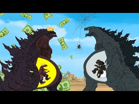 EVOLUTION of GODZILLA vs EVOLUTION of Shin GODZILLA: Size Comparison - FUNNY CARTOON