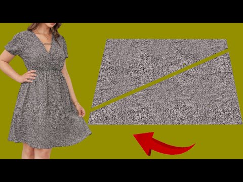 💐 New Idea Only 1 Meter Fabric Trends Dresses ❣️ Very Easy Very Cute Dress Pattern ✂️