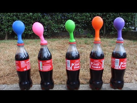 Learn Colors with Coca Cola & Mentos Finger Family Song with science experiment for Children toddler