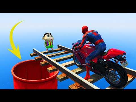 GTA 5 Superheroes Epic Race (Stunts, Challenges) ep.7