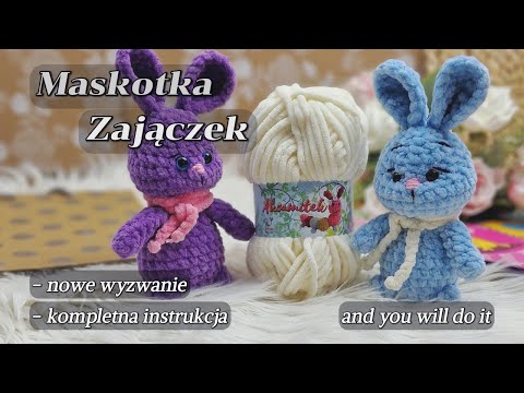 Maskotka zajączek z Aksamitka