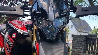 Italienische Woche mit der Aprilia Dorsoduro 1200 Mivv Auspuff Soundcheck mit u. ohne DB Killer