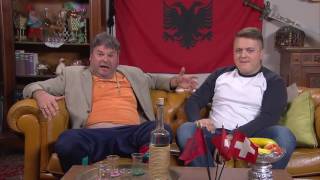 Mergim Muzzafer (Mike Müller) und Bendrit Bajra (official) Giacobbo / Müller