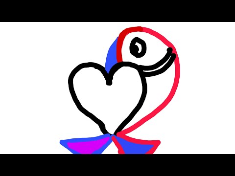 How to draw love bird from ❤️ | Bird Drawing Easy Step by step for beginners 😍