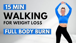 🔥15 Min STEADY STATE WALKING for WEIGHT LOSS🔥ALL STANDING🔥NO JUMPING🔥KNEE FRIENDLY🔥LISS WORKOUT🔥
