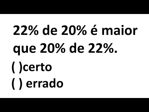 MATEMÁTICA BÁSICA - QUESTÃO DE CONCURSO QUE ERRARAM POR BARBADA PORCENTAGEM