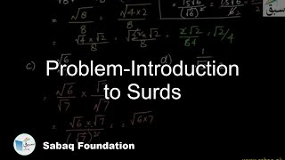 Problem-Introduction to Surds