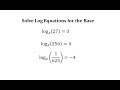 Logarithmic Equations and Exponential Forms