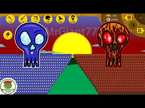 STICK FIGURE GIANT ICE  VS X9999 GIANT LAVA, FINAL BOSS HACKER | Stick War Legacy Mod | MrGiant777