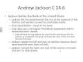 Andrew Jackson's Policies and Impact