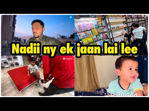 Nadii ny ek jaan lai lee 😢 | Hamza k new shoes new uniform .. babar akbar vlog