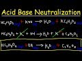 Acid-Base Reactions and Ionic Equations