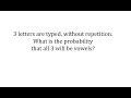 Probability and Combinations of Letters