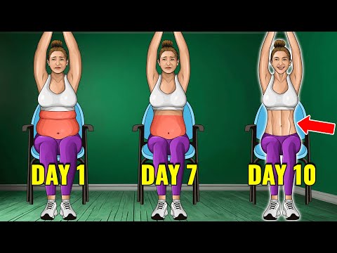 Chair Workout To Get Slim Belly While Sitting!