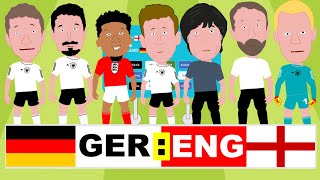 Deutschland - England ..EM 2021 Fußball Cartoon