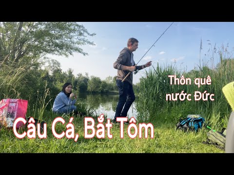 Được nghỉ làm, MiG theo chồng đi câu cá, bắt tôm hùm đất | Cuộc sống nông thôn ở Đức