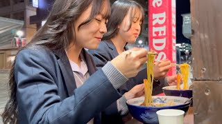 腹ぺこ高校生が無心ですする屋台ラーメン🍜最高の一杯に密着