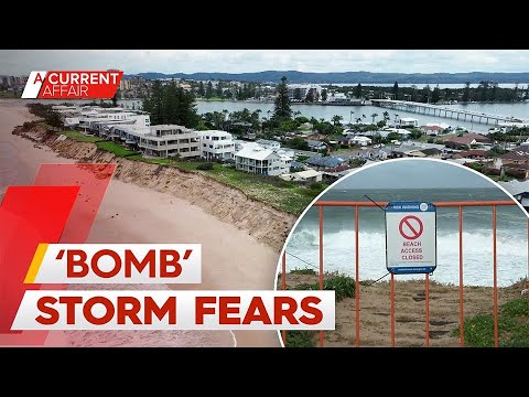 Fears 'bomb cyclone' storm could wash homes into the sea | A Current Affair