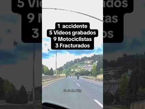 Motos derrapan en curva #accidente #motos #automobile #moto