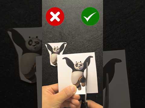 Perfect Kung Fu Panda Cut! Rough vs. Flawless Curves#diy #craft #kunfupanda #shorts