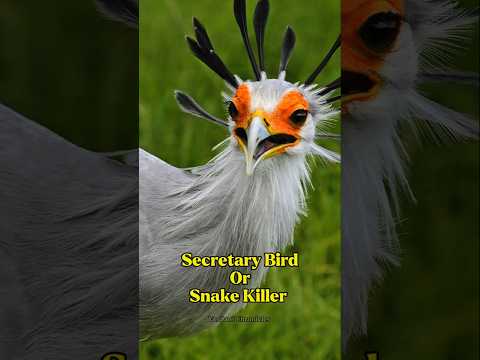 The Fearless Hunter with Silent Steps โ The Story of the Secretary Bird #birds #ytshorts