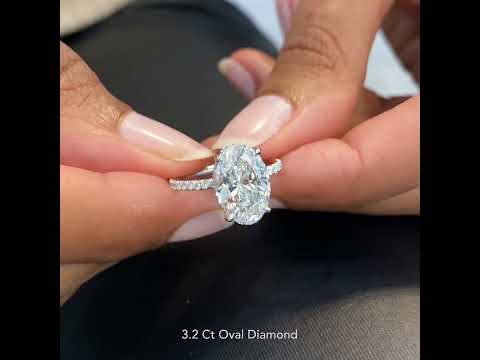 3.2 carat Oval Diamond Signature Wrap Engagement Ring