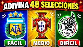 ADIVINA TODAS las SELECCIONES del MUNDIAL 🏆⚽🔥 ADIVINA el EQUIPO NACIONAL por ESCUDO | QUIZ de FÚTBOL