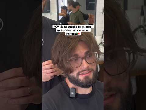 POV : il me supplie de le sauver après s’être fait scalper la tête au Portugal #barberlove #haircut