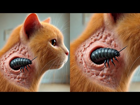 Large Botfly Maggot Removed From Poor Cat's Neck (Part 39)