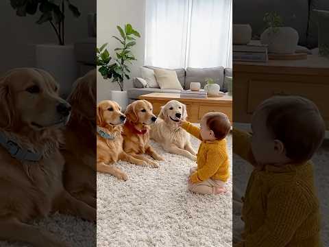 Baby’s Bang Leaves Dogs Belly Up. One Baby, Three Dramatic Dogs🐾🐾Episode 2