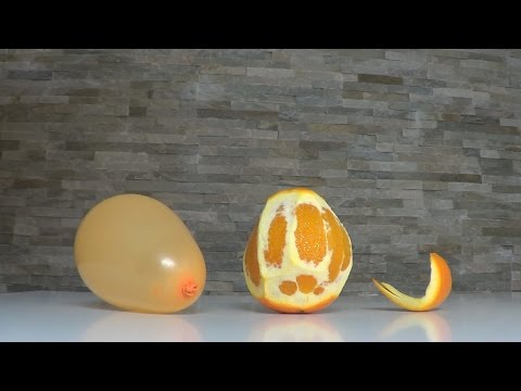 Popping Balloon With Orange
