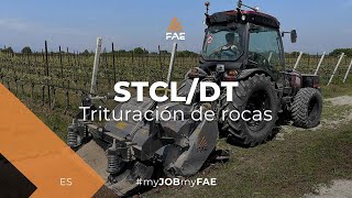 Vídeo -  FAE STCL - La trituradora de piedras FAE en un viñedo con un tractor Landini REX4