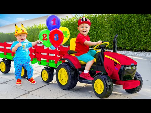 Oliver Rides a Tractor - A Learning Journey | Numbers and More