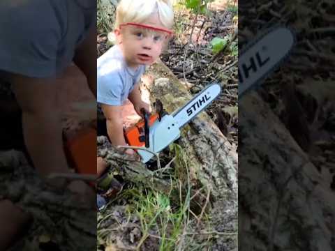 Kid's Stihl chainsaw #stihl #waylonsworld #apple