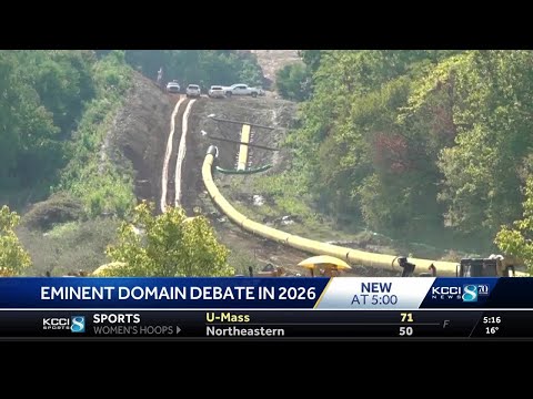 YouTube video thumbnail: Addressing Eminent Domain for Carbon Pipelines Next Iowa Legislative Session